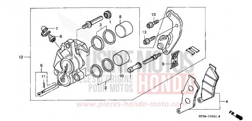 ETRIER DE FREIN AVANT (2) CB500SY de 2000